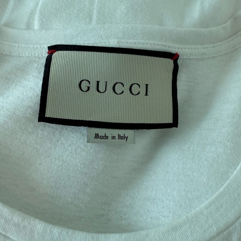 Gucci Subtle Logo White Tee - Picture 5 of 6